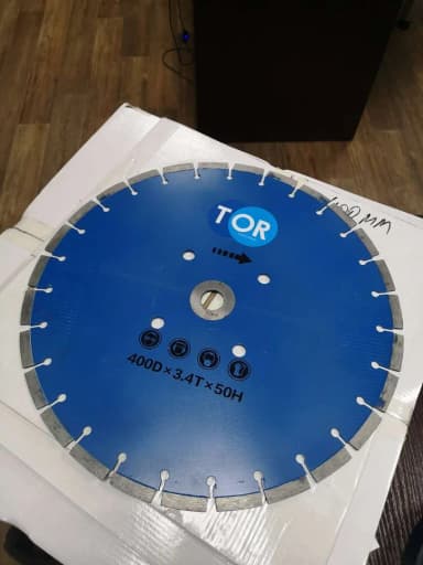 Диск по бетону для швонарезчиков под посадочное 50,0 мм HQR500A-2 (E) 400Dx3,6Tx50H — фото 1